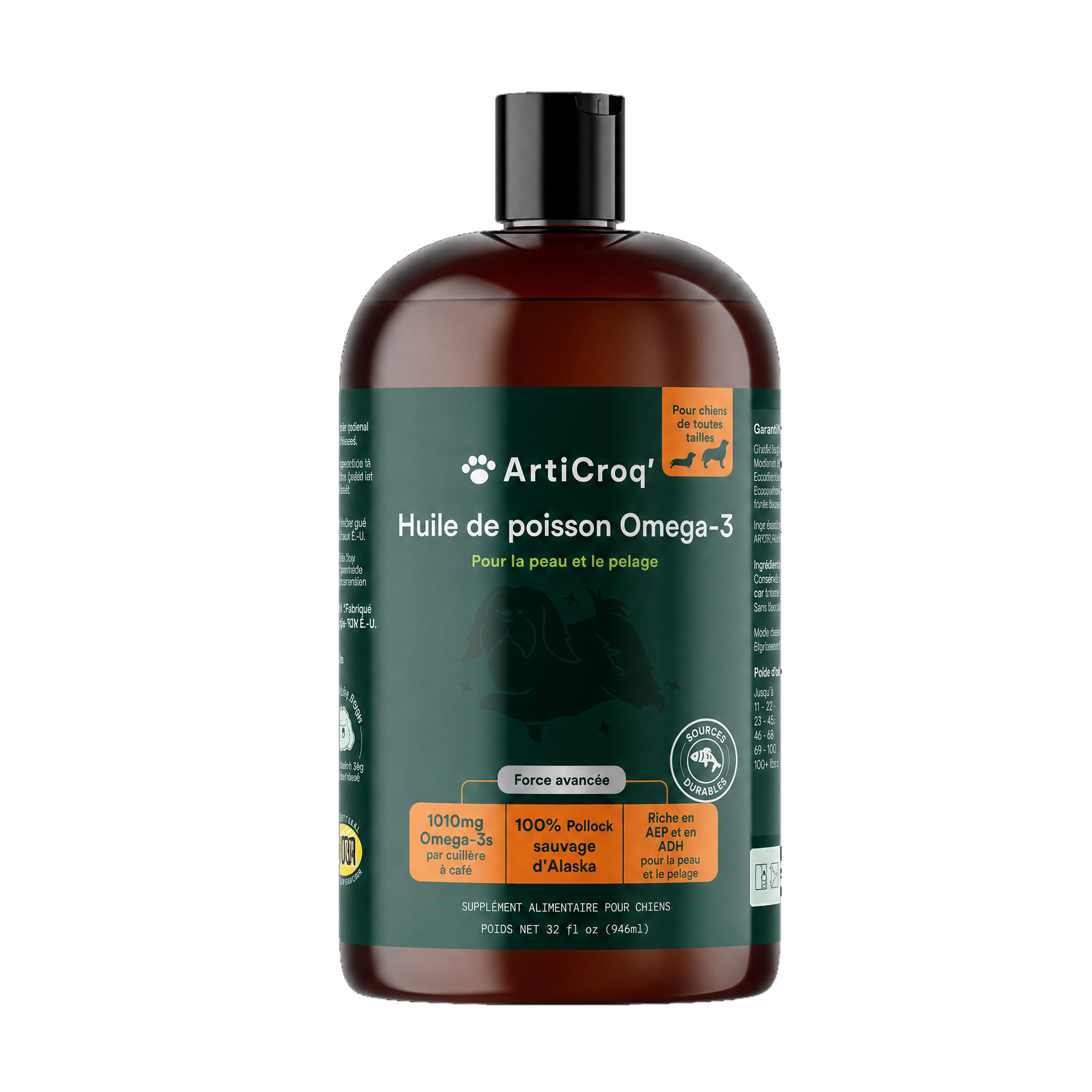 Huile de poisson Oméga-3 32 oz