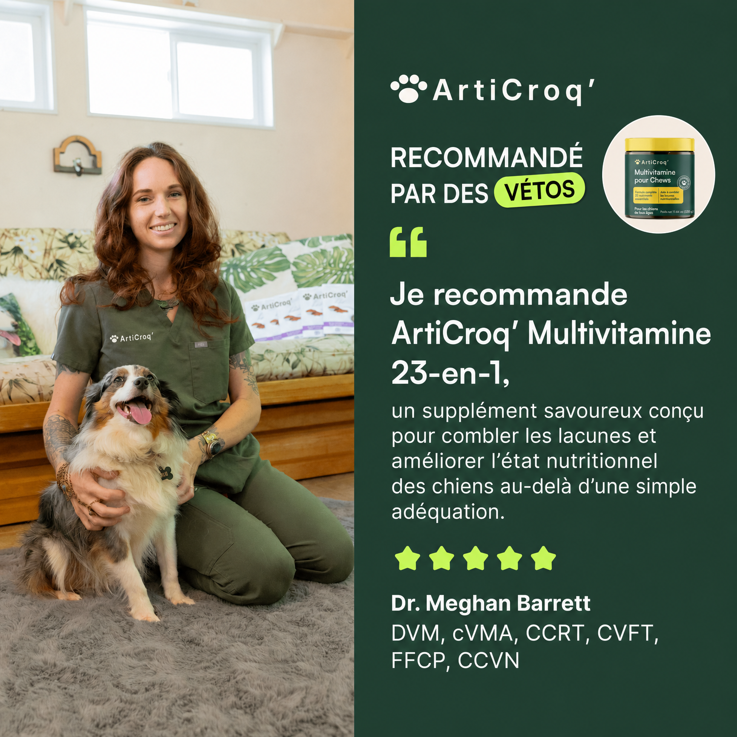 Friandises Multivitamines + Huile de poisson Oméga 3 16 oz