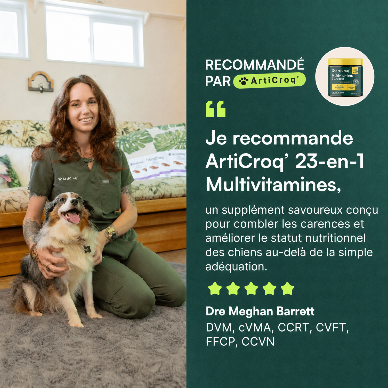 Friandises Multivitamines + Friandises Probiotiques + Huile de poisson Oméga 3 16 oz