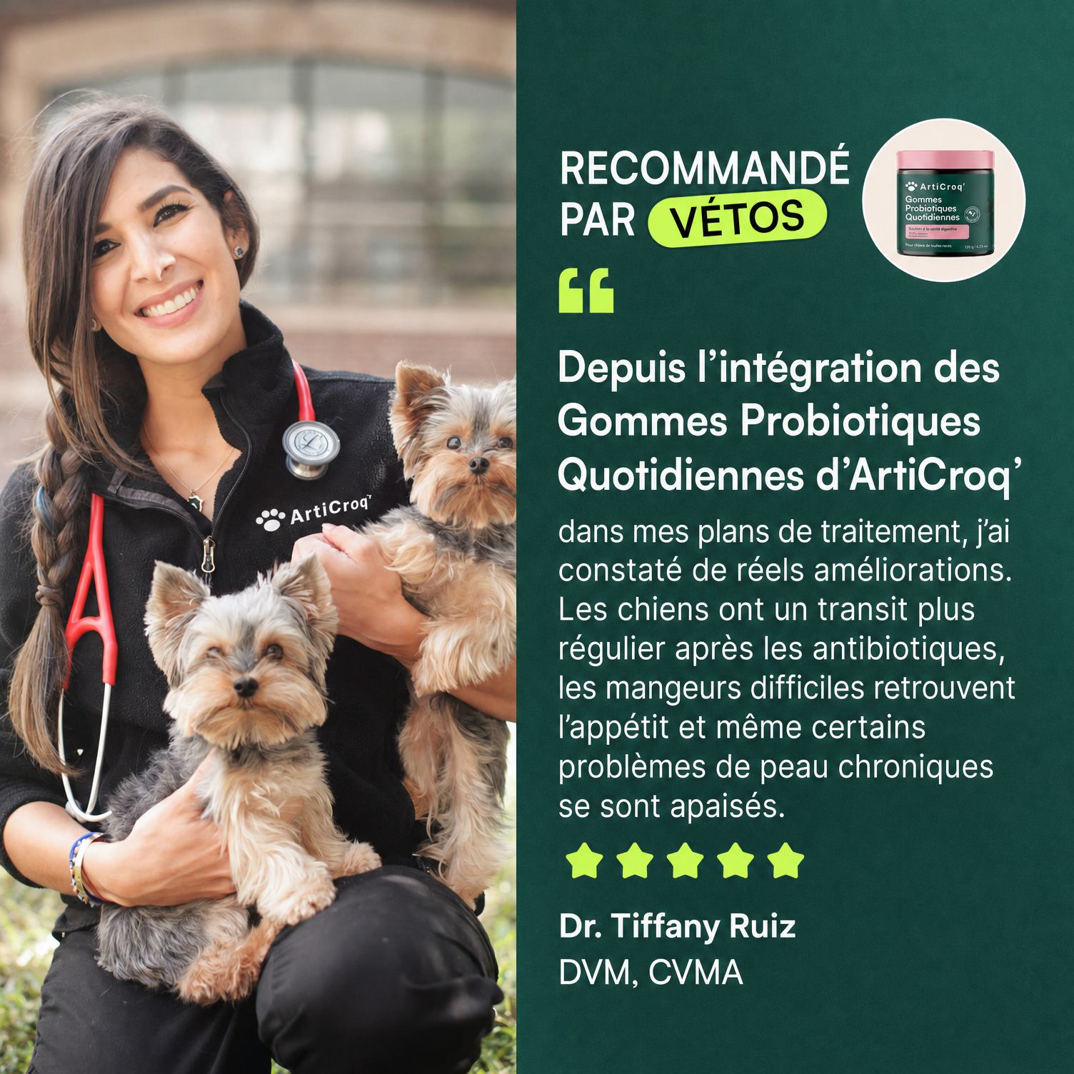 Friandises Probiotiques + Huile de poisson Oméga 3 16 oz